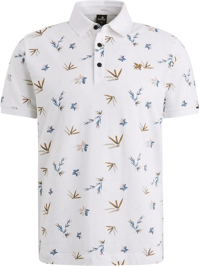 Vanguard regular fit polo met all over print wit - Foto 5