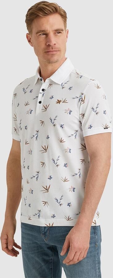 Vanguard regular fit polo met all over print wit - Foto 4