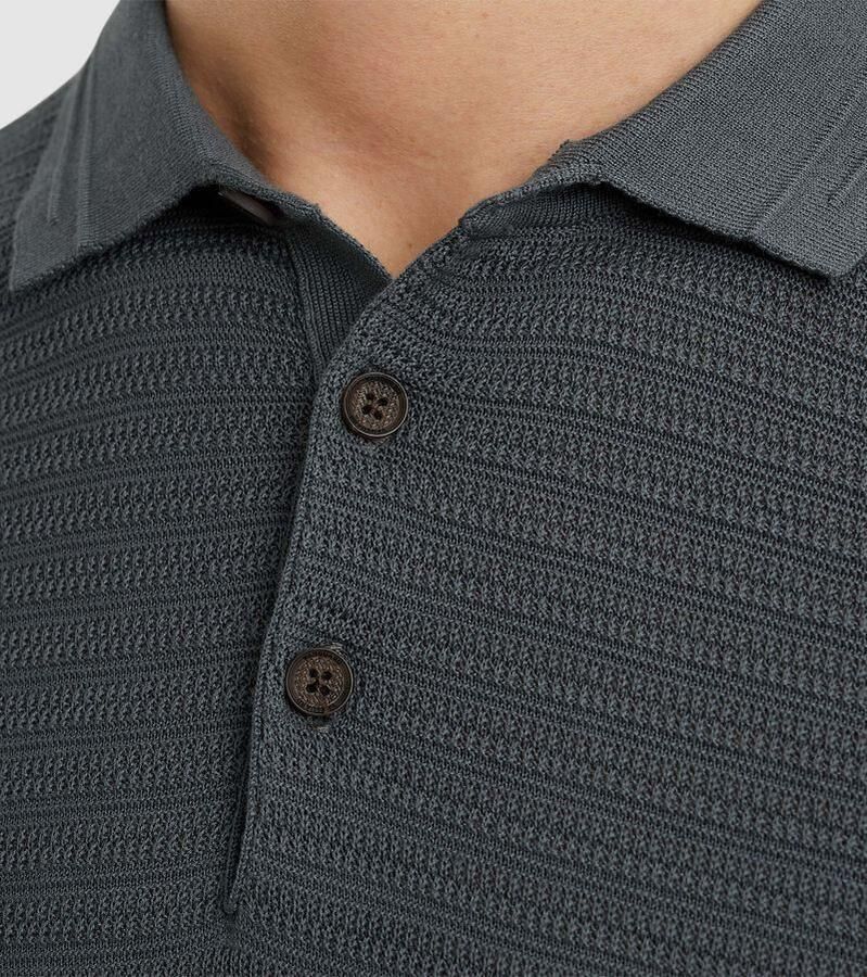 Vanguard T-shirt Poloshirt Structuur Dark Slate