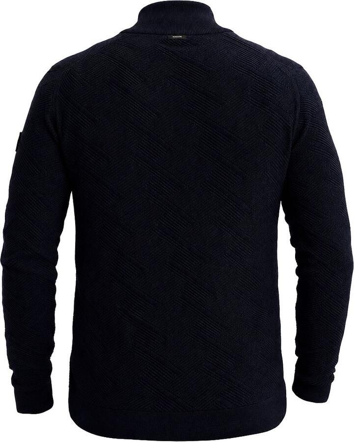 Vanguard katoenen regular fit gebreide trui donkerblauw - Foto 2