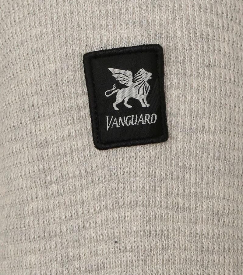 Vanguard trui ronde hals grijs effen katoen - Foto 2