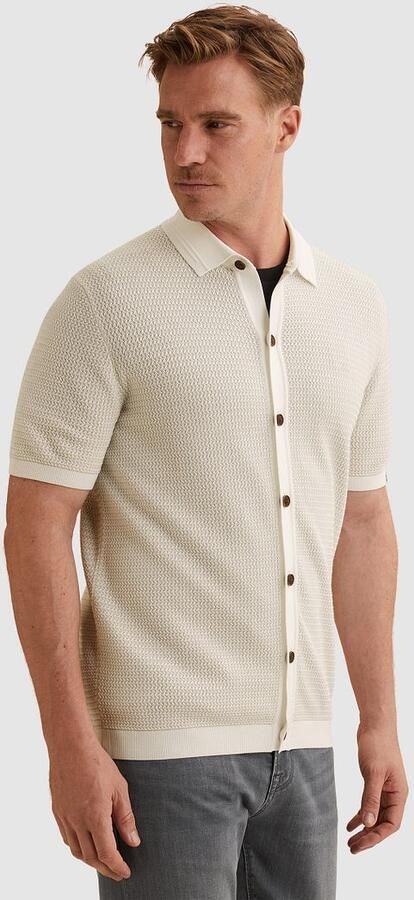 Vanguard Polo Shirt Korte Mouw Short Sleeve Cardigan Ecru - Foto 7