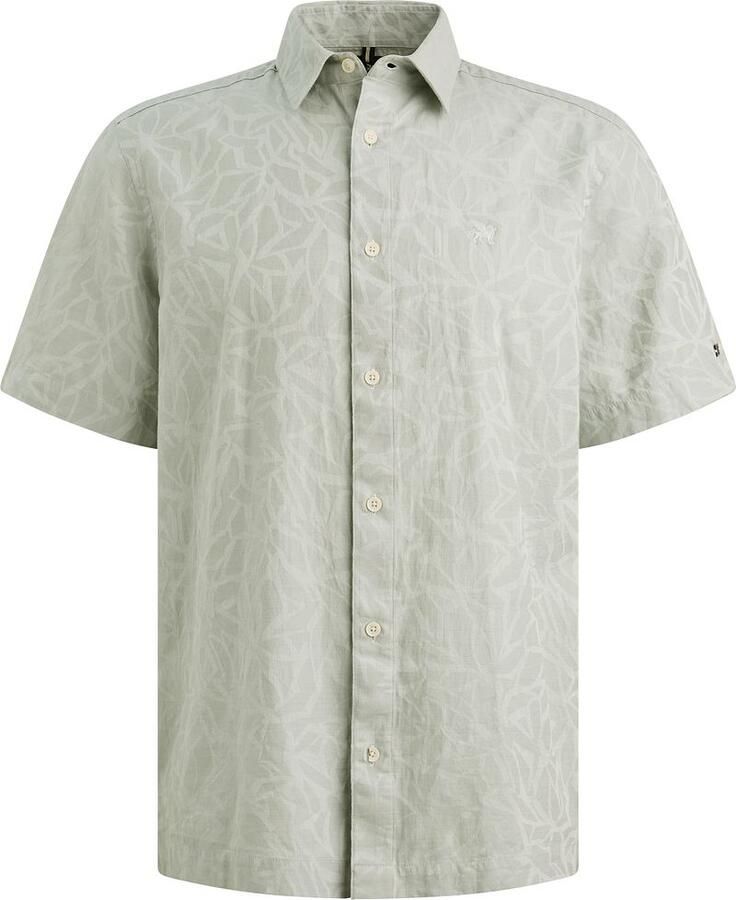 Vanguard Short Sleeve Overhemd Jacquard Greige
