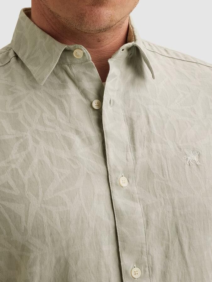 Vanguard Short Sleeve Overhemd Jacquard Greige - Foto 2