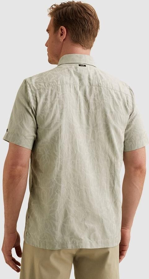Vanguard Short Sleeve Overhemd Jacquard Greige - Foto 4