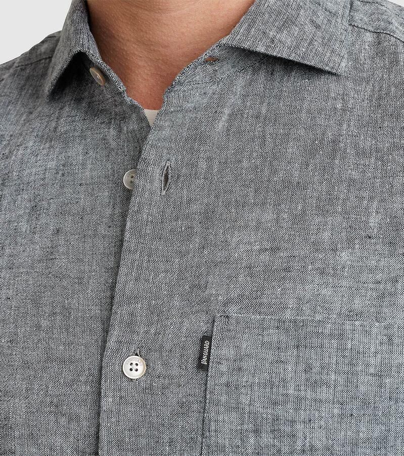 Vanguard Short Sleeve Overhemd Linnen Antraciet - Foto 2