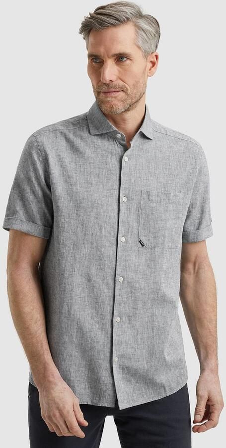 Vanguard Overhemd Lange Mouw Short Sleeve Overhemd Linnen Blend Dark Slate - Foto 5