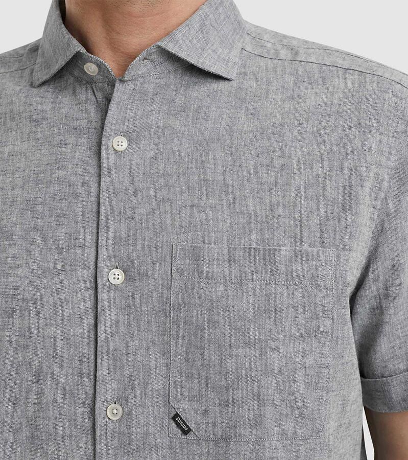 Vanguard Overhemd Lange Mouw Short Sleeve Overhemd Linnen Blend Dark Slate - Foto 4