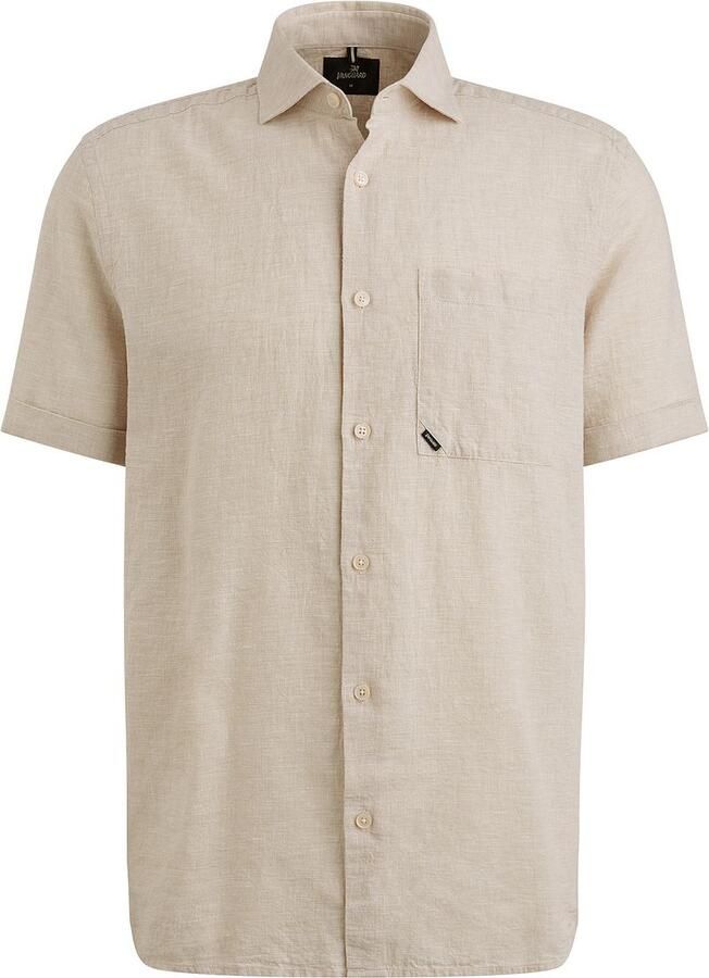 Vanguard Overhemd Lange Mouw Short Sleeve Overhemd Linnen Blend Ecru - Foto 3