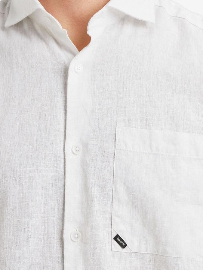 Vanguard Short Sleeve Overhemd Linnen Blend Wit - Foto 2