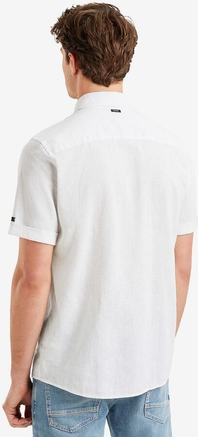 Vanguard Short Sleeve Overhemd Linnen Blend Wit - Foto 4