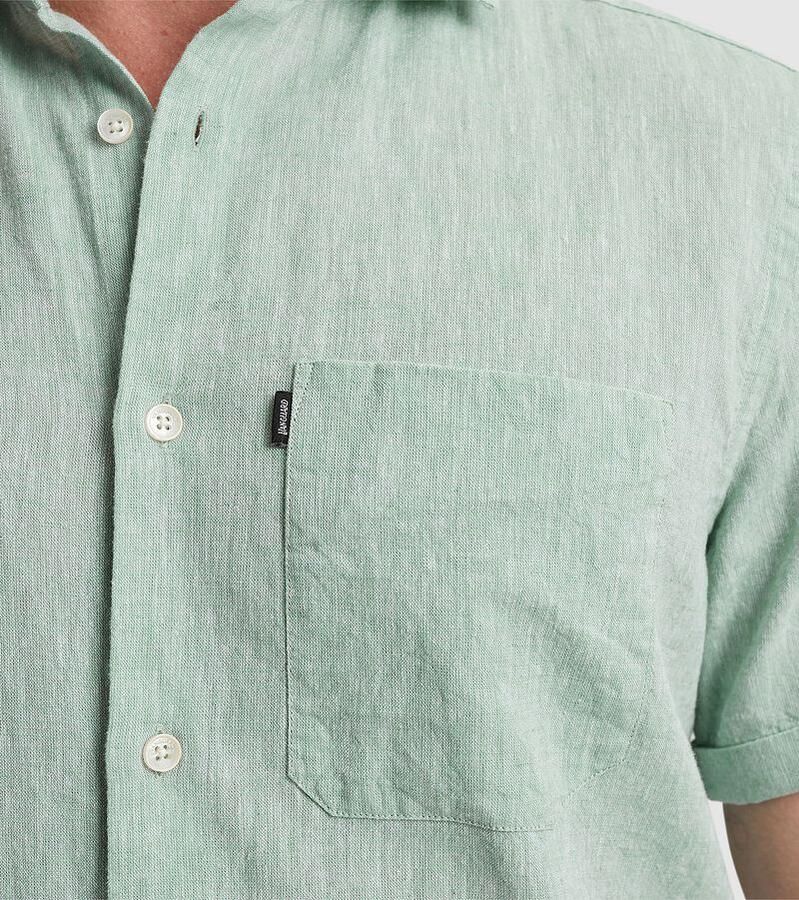 Vanguard Overhemd Lange Mouw Short Sleeve Overhemd Linnen Groen - Foto 2