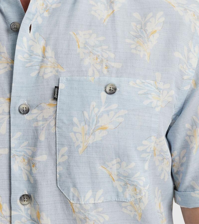 Vanguard Overhemd Lange Mouw Short Sleeve Overhemd Linnen Lichtblauw