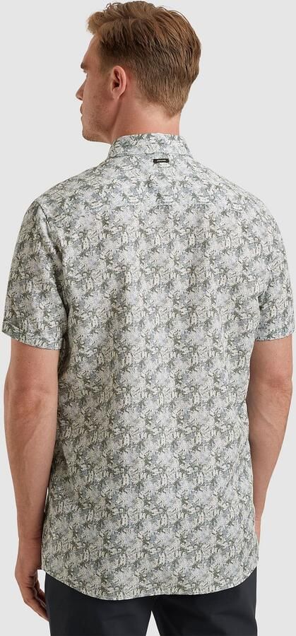 Vanguard Overhemd Lange Mouw Short Sleeve Overhemd Print Blauw Groen - Foto 5