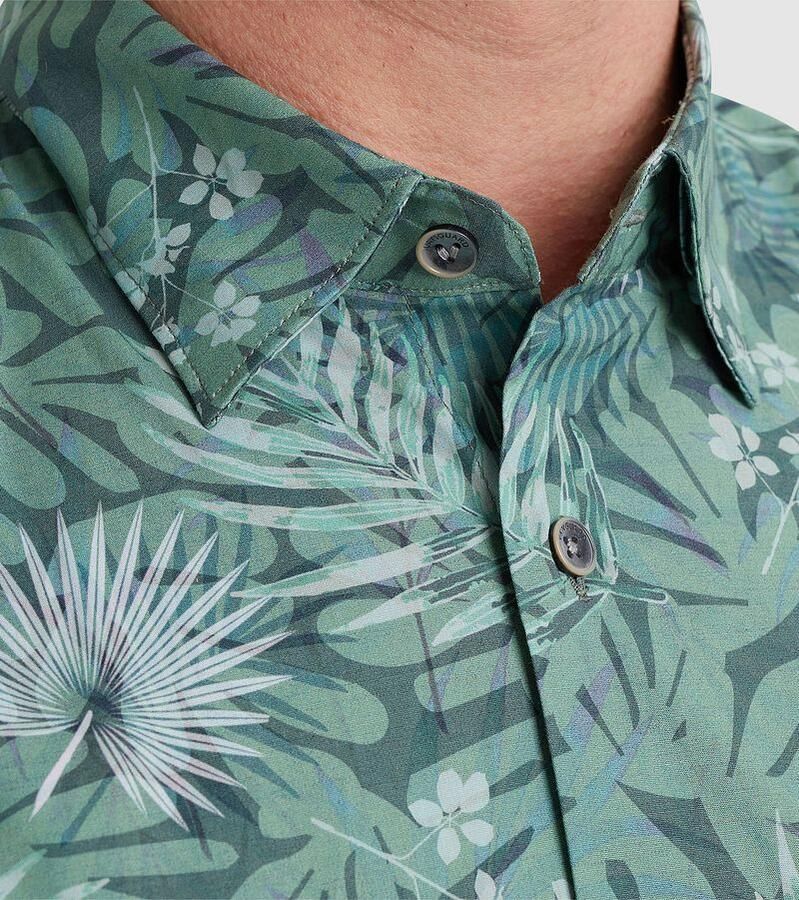 Vanguard Overhemd Lange Mouw Short Sleeve Overhemd Print Groen