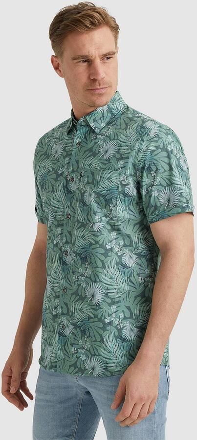 Vanguard Overhemd Lange Mouw Short Sleeve Overhemd Print Groen - Foto 3