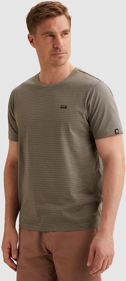 Vanguard T-Shirt Streep Taupe - Foto 4