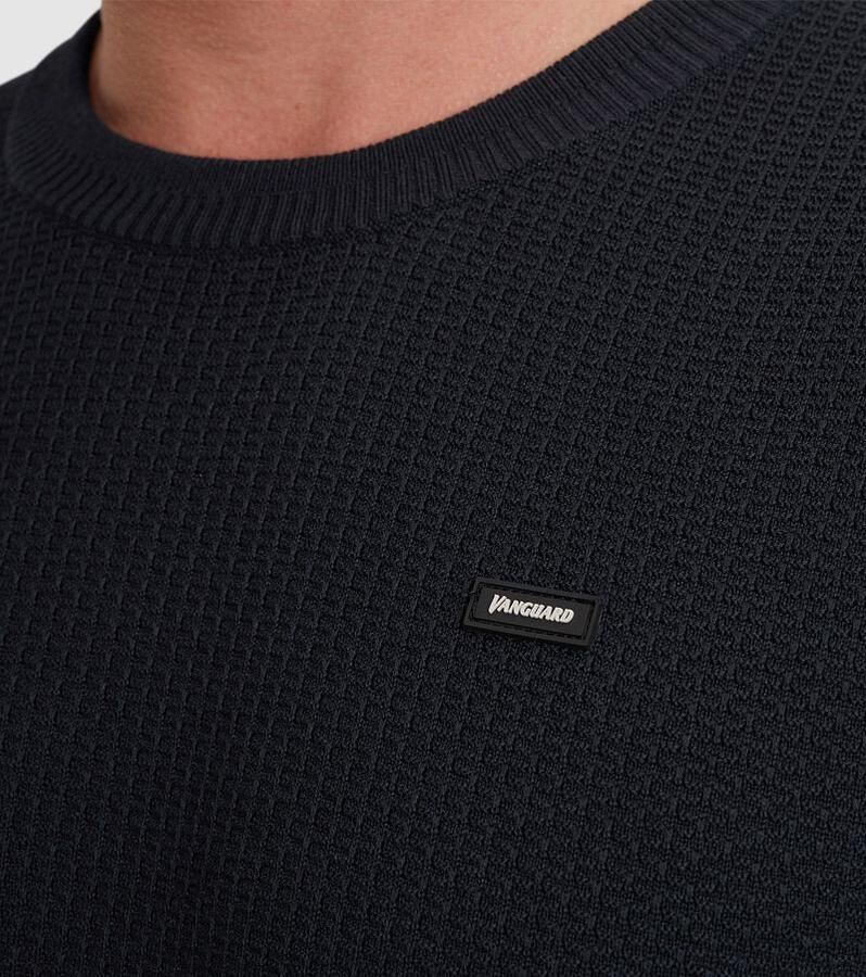 Vanguard T-shirt T-Shirt Structuur Navy - Foto 2