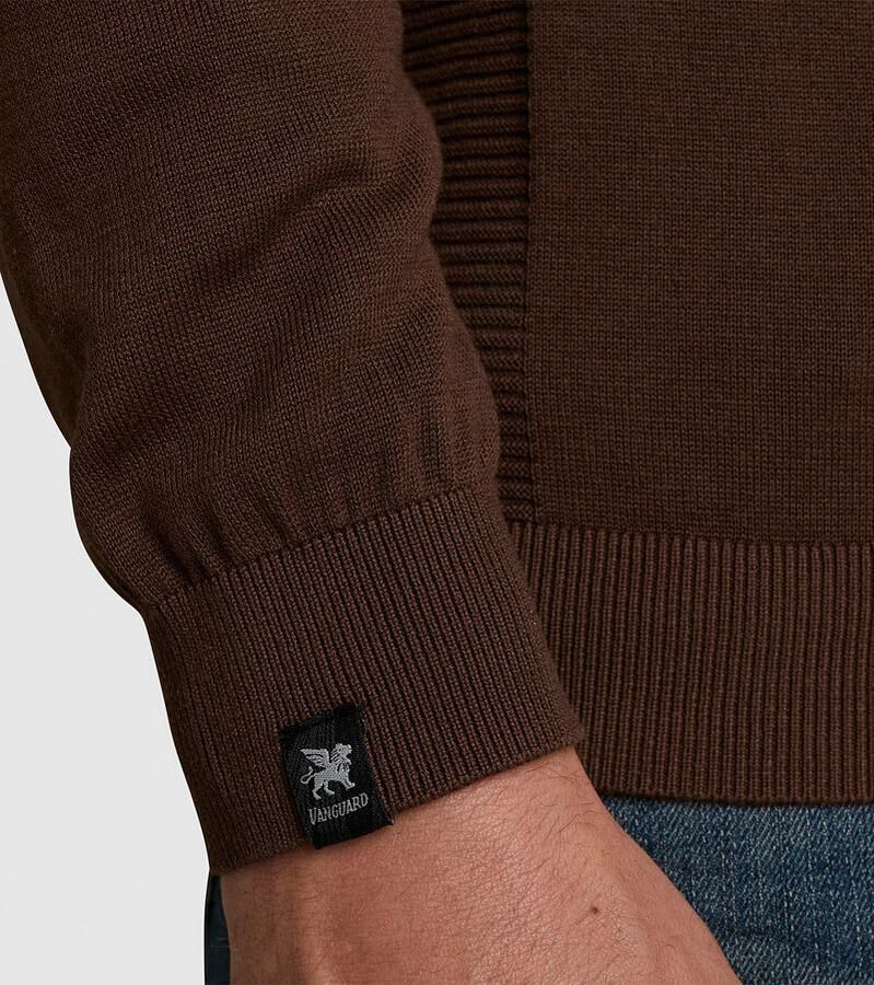VANGUARD Heren Truien & Vesten Crewneck Cotton Modal Bruin - Foto 4