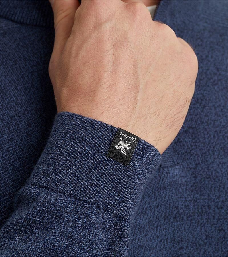 Vanguard Sweater Trui Half Zip Melange Donkerblauw - Foto 4