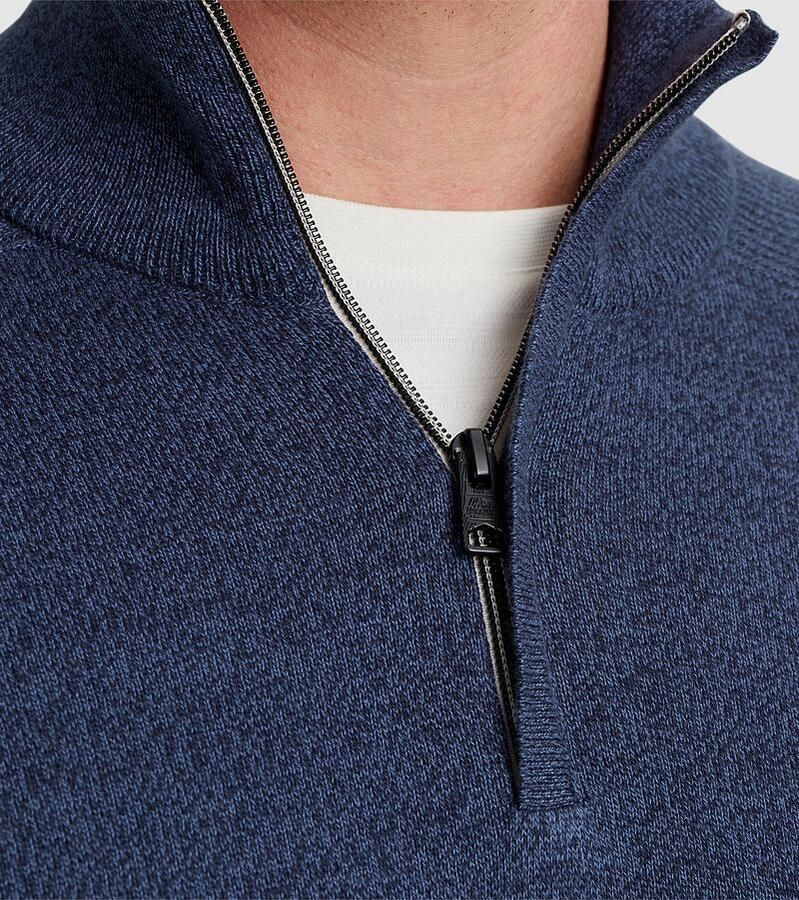Vanguard Sweater Trui Half Zip Melange Donkerblauw - Foto 2