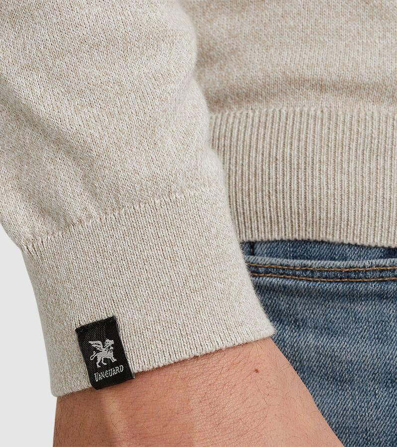Vanguard Trui Half Zip Melange Ecru - Foto 2