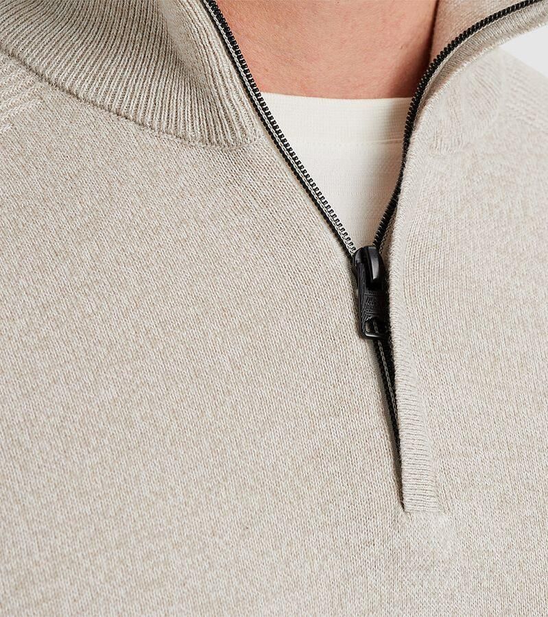 Vanguard Trui Half Zip Melange Ecru - Foto 3