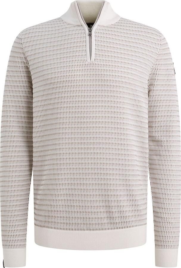 Vanguard Trui Half Zip Structure Ecru