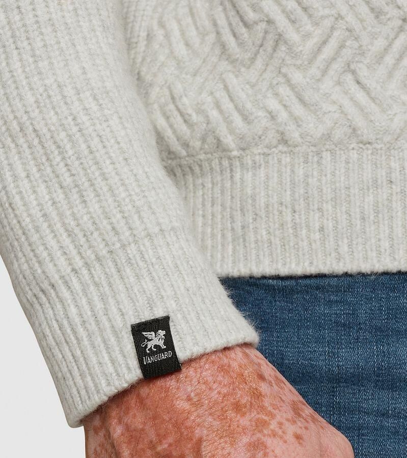 Vanguard Sweater Trui Half Zip Structuur Ecru - Foto 3