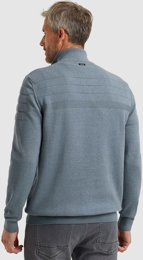 Vanguard Trui Half Zip Structuur Lichtblauw - Foto 5