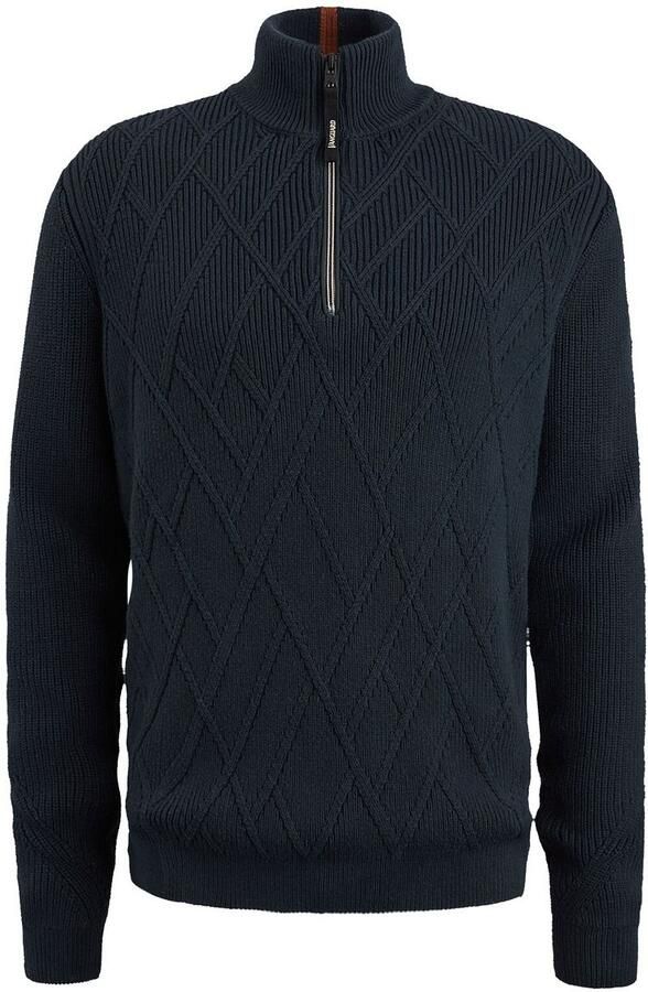 Vanguard Donkerblauwe Trui met Opstaande Kraag Blauw Heren - Foto 5