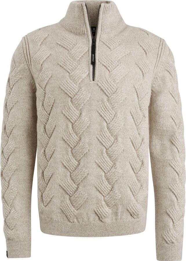 Vanguard Sweater Trui Half Zip Structuur Wolblend Ecru - Foto 5