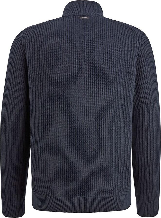 Vanguard Halve Rits Katoenmix Wol Pullover Blue Heren - Foto 2