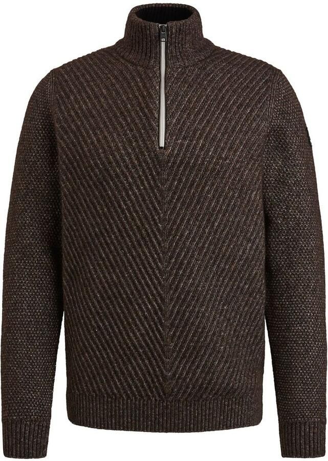 Vanguard Bruine Half Zip Trui Brown Heren