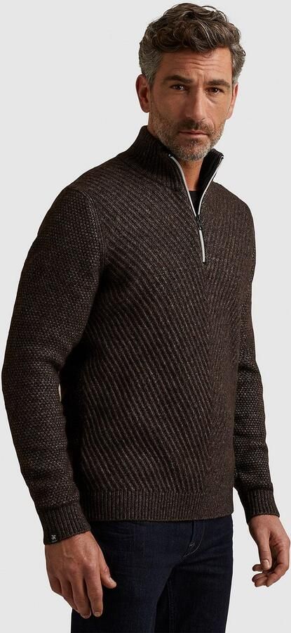 Vanguard Sweaters Trui Half Zip Wol Bruin - Foto 5