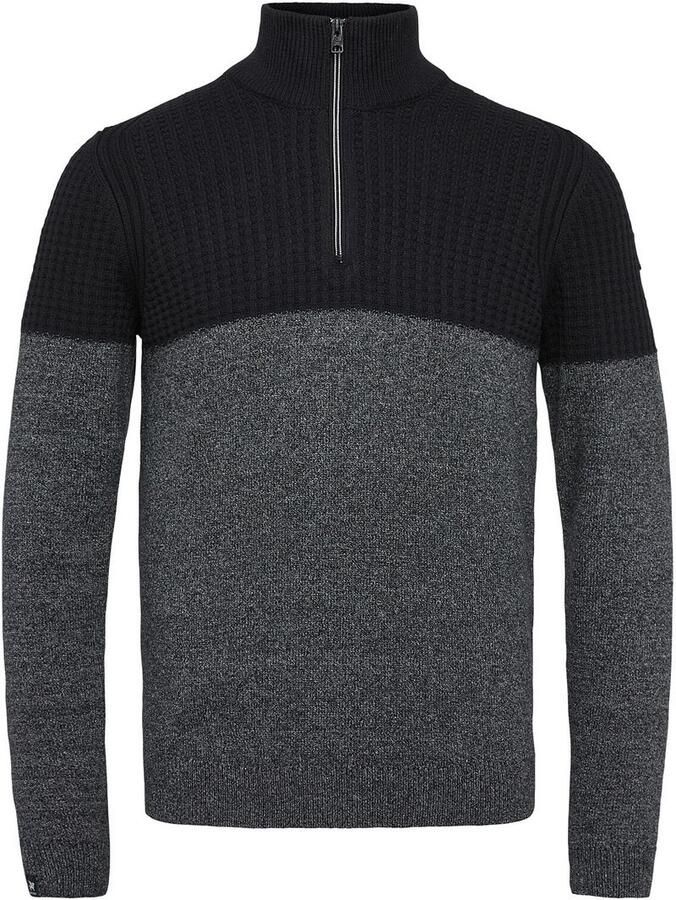 VANGUARD Heren Truien & Vesten Half Zip Collar Cotton Grindle Zwart
