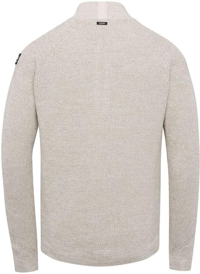 VANGUARD Heren Truien & Vesten Half Zip Collar Cotton Mouline Gebroken Wit - Foto 4