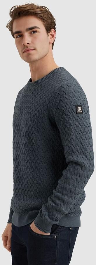 Vanguard Trui Knitted Structure Blauw