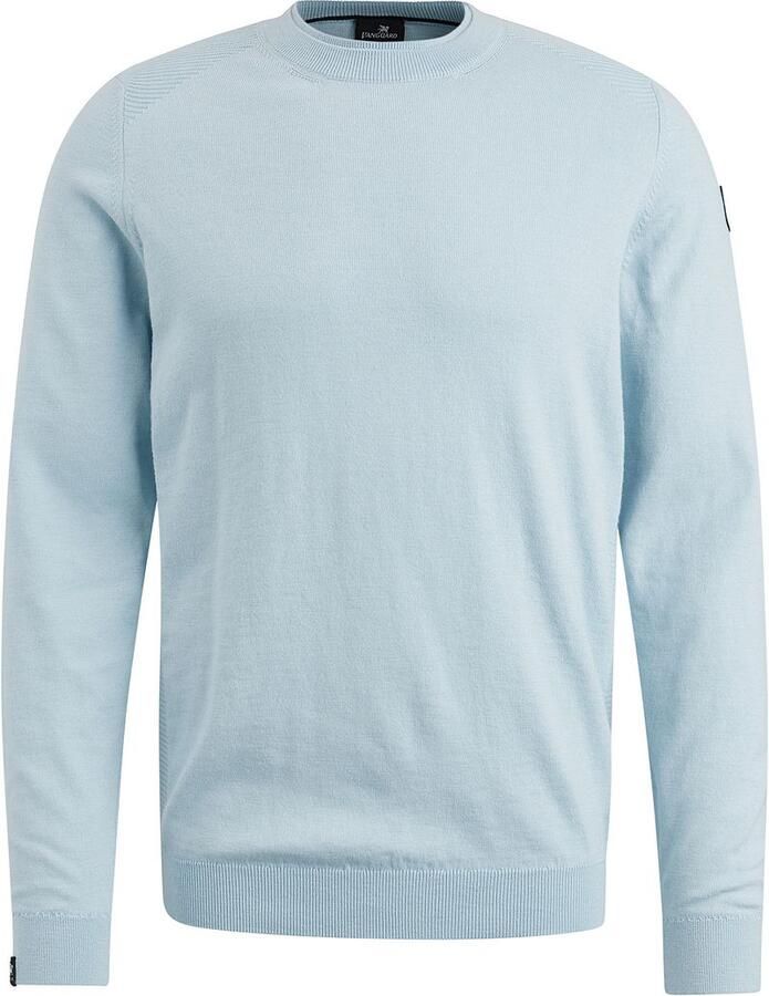 Vanguard Katoenen Slub R-Neck Pullover Blue Heren
