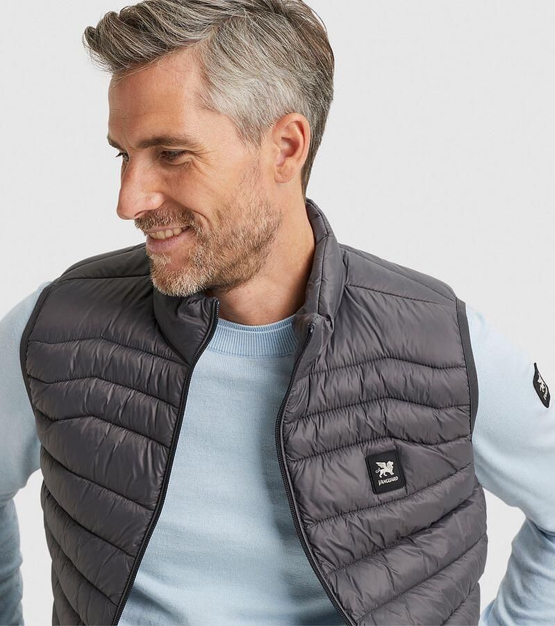 Vanguard Katoenen Slub R-Neck Pullover Blue Heren - Foto 3