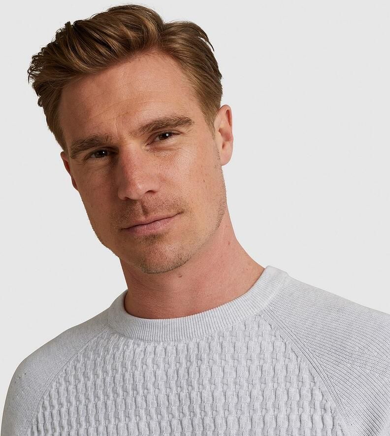 VANGUARD Heren Truien & Vesten Crewneck Cotton Wit - Foto 4