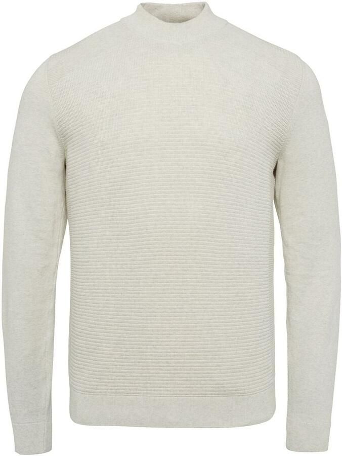 Vanguard trui ronde hals beige effen katoen