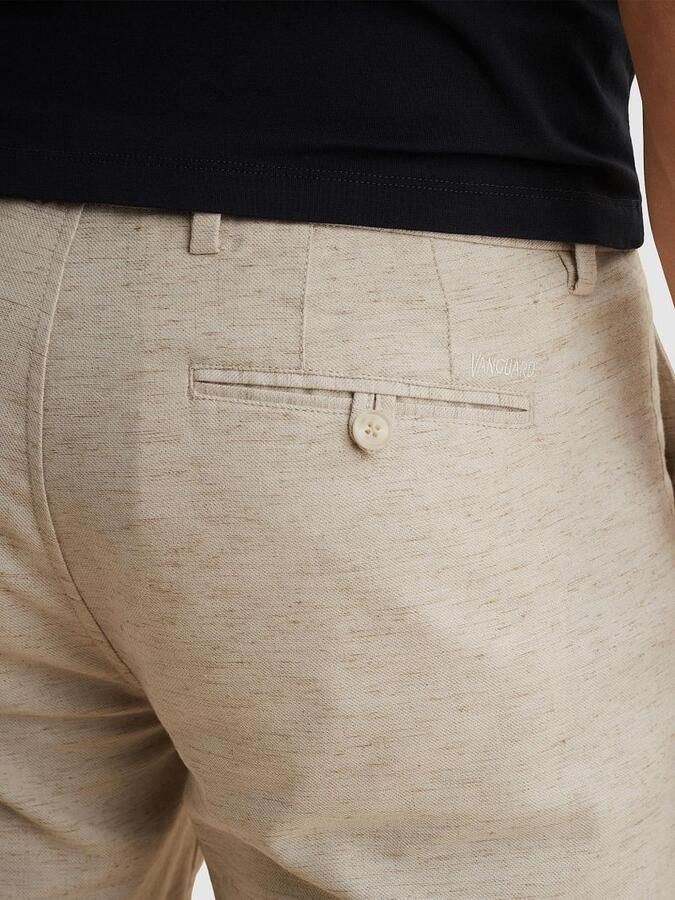 Vanguard Chino Broek V11 Short Linen Blend Beige - Foto 4