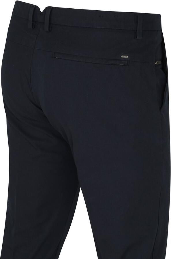 Vanguard katoenen broek donkerblauw uni zonder omslag - Foto 7