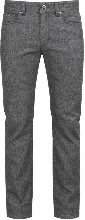 Vanguard V40 straight leg casual broek met melée dark night - Foto 4