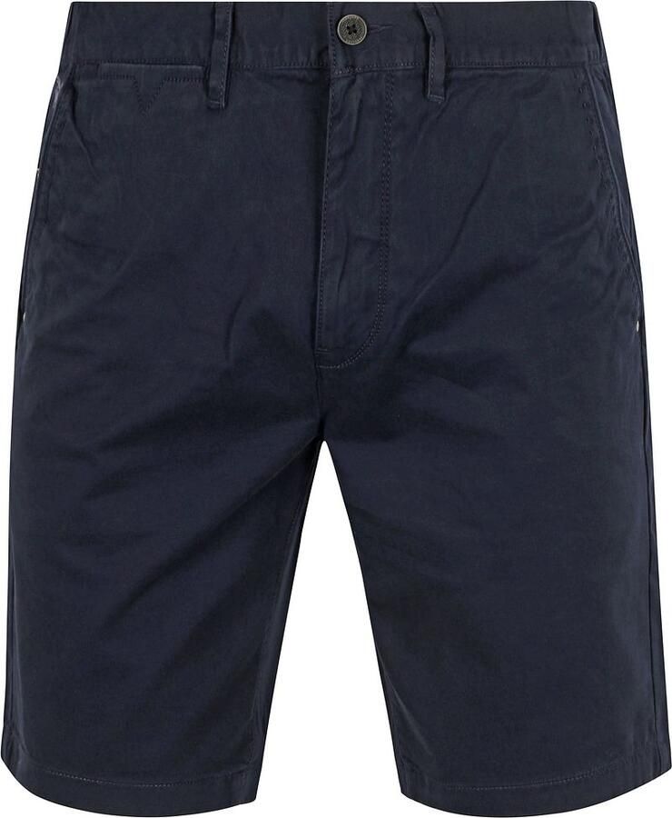 VANGUARD Heren Broeken V65 Shorts Fine Twill Stretch Blauw