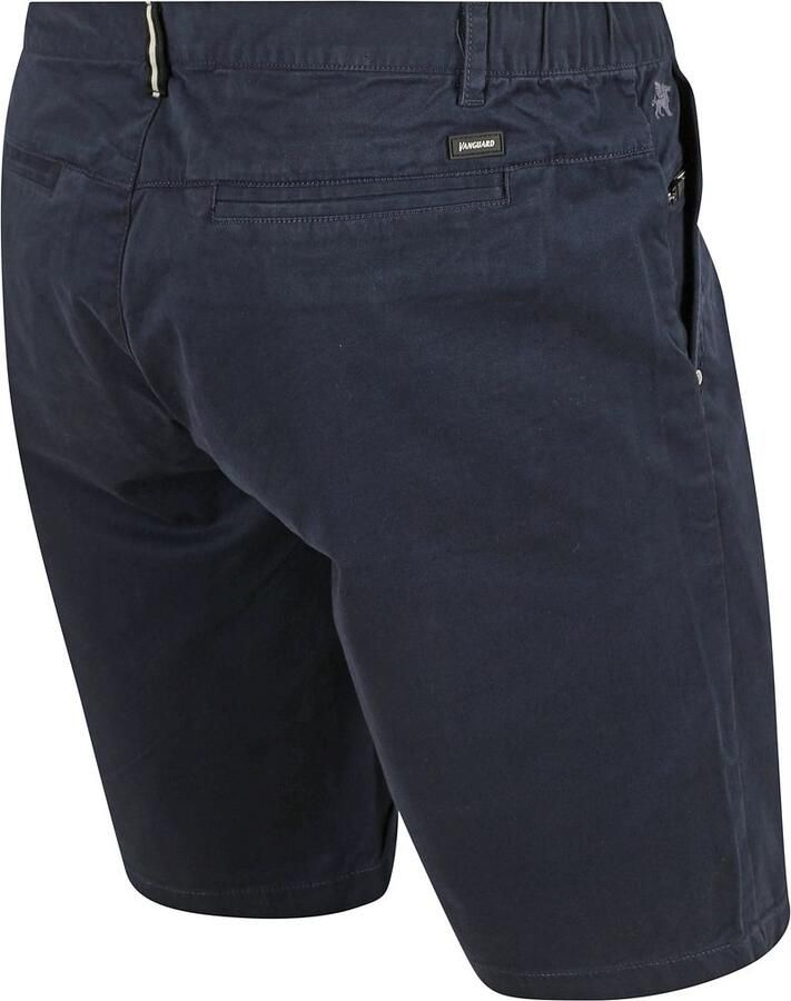 VANGUARD Heren Broeken V65 Shorts Fine Twill Stretch Blauw - Foto 3