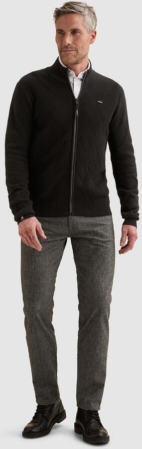 Vanguard katoenen gebreid vest zwart - Foto 7