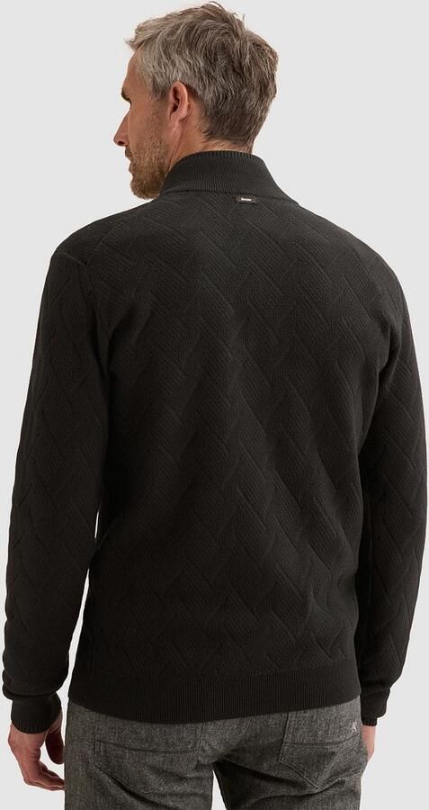 Vanguard katoenen gebreid vest zwart - Foto 5