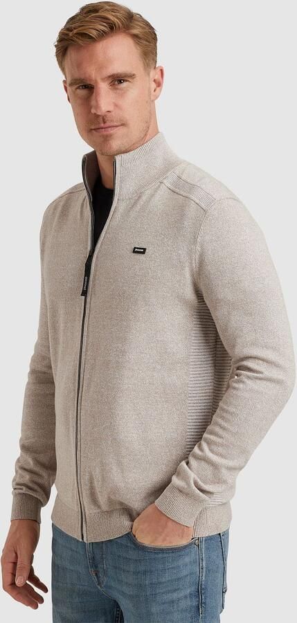 Vanguard Ritssluiting Jas Katoen Linnen Mix Beige Heren - Foto 4